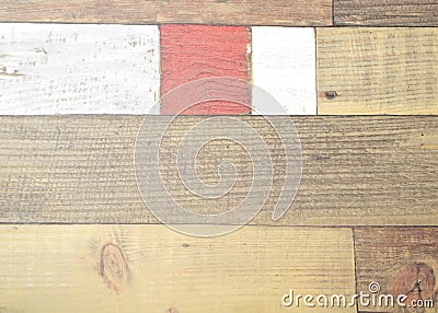 Painted faux parquet as colored planks Stock Photo