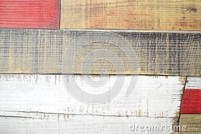 Painted faux parquet as colored planks Stock Photo