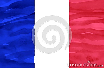 Painted flag of France Stock Photo