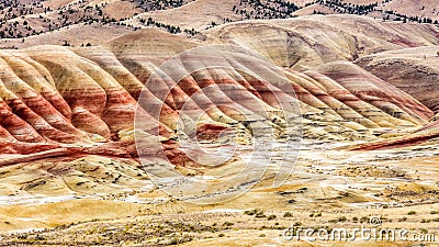 The Painted Hills of John Day Fossil Beds Stock Photo