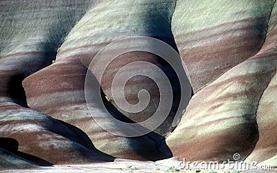 John Day Fossil Beds Painted Hills Shadows Stock Photo