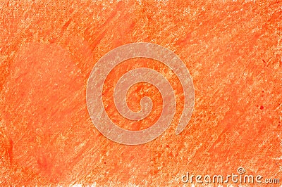Painted on paper crayon orange Stock Photo