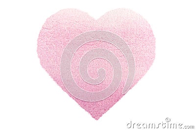 Painted Pastel Pink Watercolour Heart Stock Photo