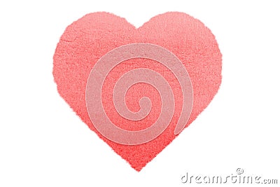 Painted Red Watercolour Heart Stock Photo