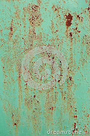 Painted rusted metal with crackling Stock Photo