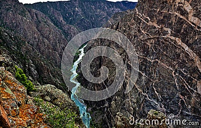 Painted Wall at Black Canyon of the Gunnison Stock Photo