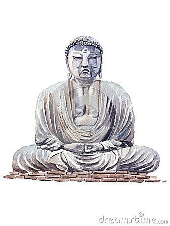 Bronze statue of the Great Buddha Kotoku-in in Japan Stock Photo