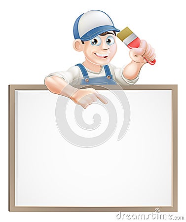 Painter decorator sign Vector Illustration