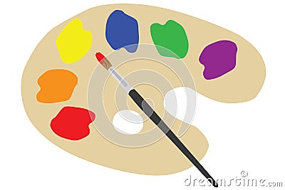 Painter's palette Vector Illustration