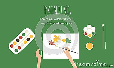 Painter at work Vector Illustration