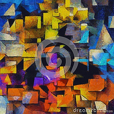 Painterly Colorful Abstract Stock Photo