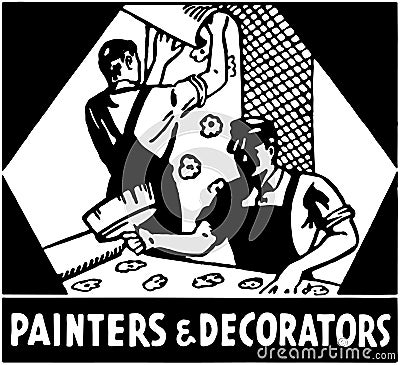 Painters And Decorators Vector Illustration