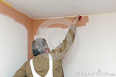 Painters at work Stock Photo