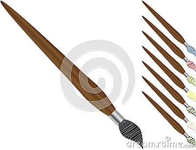 Painting brushes Vector Illustration
