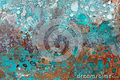 Painting on canvas. Pastos smears. Bright colors. Stock Photo