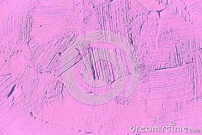 Painting close up of light pink, fuchsia, color. Stock Photo
