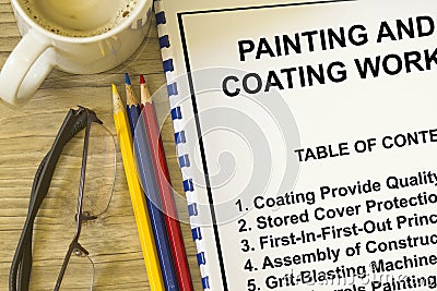 Painting and coating works Stock Photo