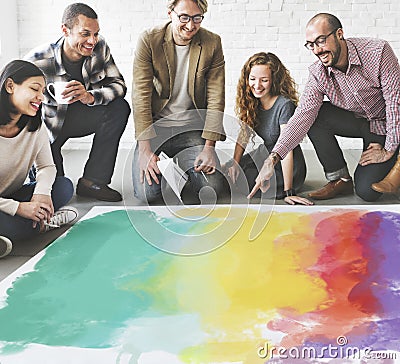 Painting Coloring Artwork Crayon Creativity Concept. Stock Photo