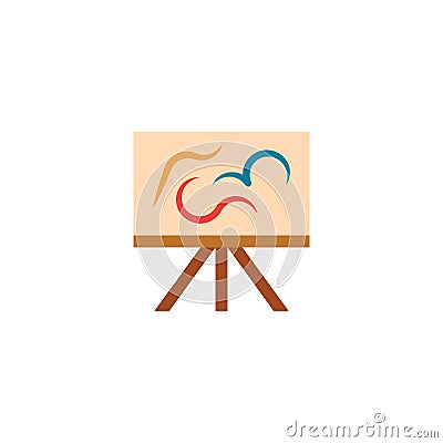 painting easel artist icon logo design element Vector Illustration