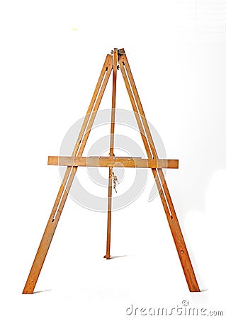 Painting easel empty against white background Stock Photo