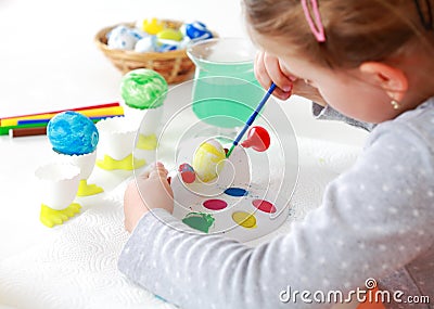 Painting Easter eggs Stock Photo