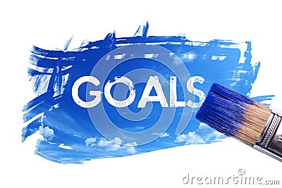 Painting goals word Stock Photo