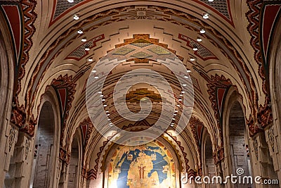 Painting in the guardian building in Detroit Michigan Stock Photo