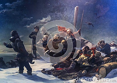 A painting by Julius von Payer titled `Never return!` Editorial Stock Photo