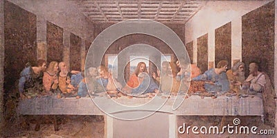 The painting of last supper Editorial Stock Photo