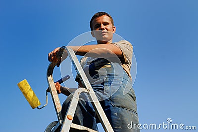 Painting man Stock Photo