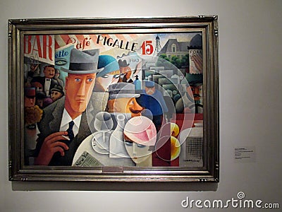 Painting by Miguel Covarrubias exposed in the Malba Buenos Aires Argentina Editorial Stock Photo