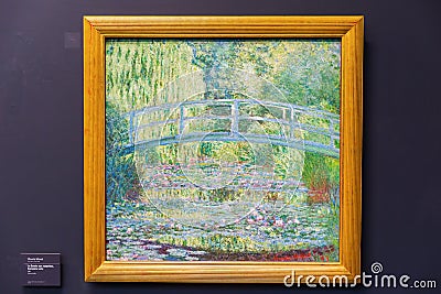 Painting of Monet in the Musee dOrsay, Paris Editorial Stock Photo