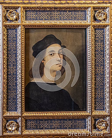 Self-portrait of Raffaello Sanzio Editorial Stock Photo