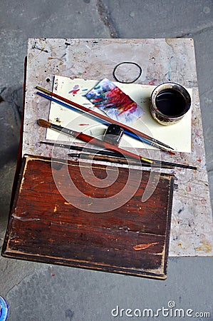 Painting tools Stock Photo