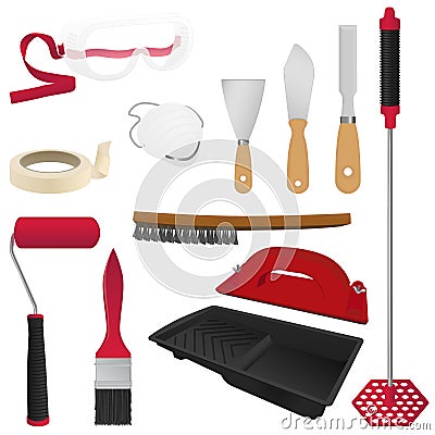 Painting Tools Vector Illustration