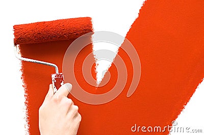Painting the wall Stock Photo