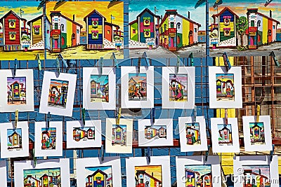 Paintings at La Boca, Buenos Aires, Argentina Editorial Stock Photo