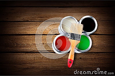 Paints Stock Photo