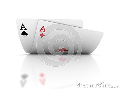 Pair of aces Stock Photo