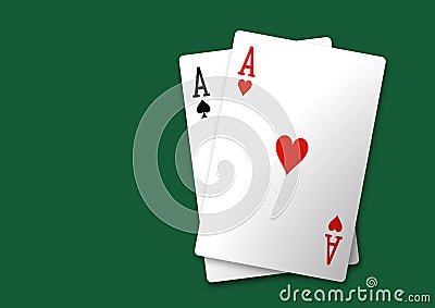 Pair of aces Stock Photo