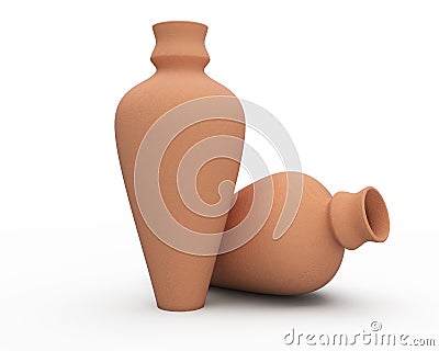 Pair of ancient vases Stock Photo