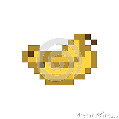 Pair of bananas pixelated fruit graphic Stock Photo