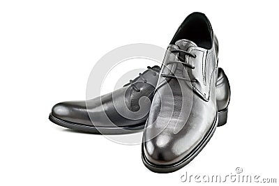 A pair of black men's classic shoes Stock Photo