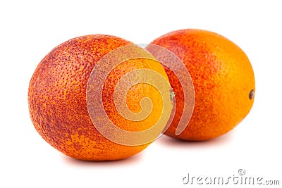 Pair of blood red oranges Stock Photo