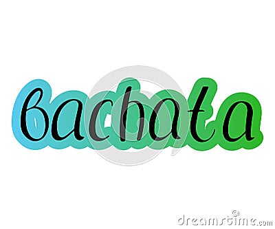 Pair dance bachata. Vector Illustration