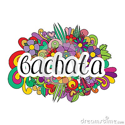 Pair dance bachata. Vector Illustration