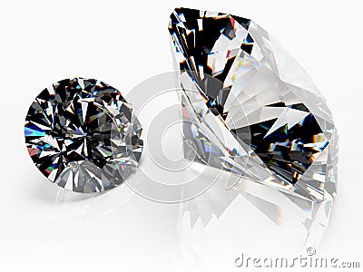 Pair of diamonds (no catchlight) Stock Photo