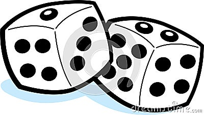 Pair of Dice Vector Illustration