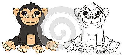 Pair of different monkeys Stock Photo