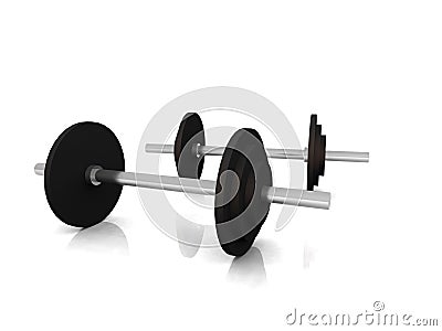 A pair of dumbells Stock Photo